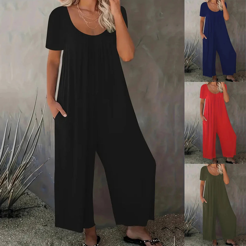 Plus Size Jumpsuit with Pockets Casual