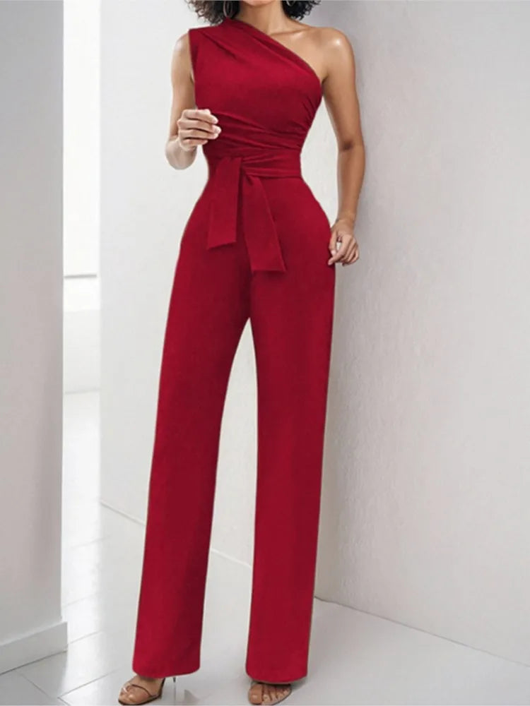 Jumpsuit Fashion Slim Elegant Straight Leg Spring