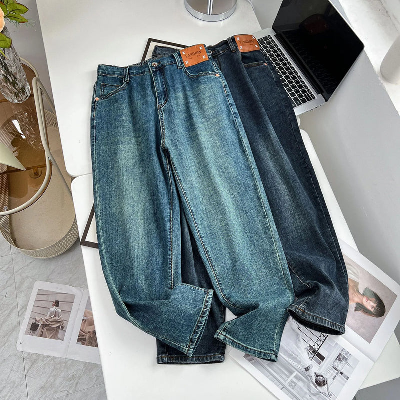 Jeans Casual Fashion Plus Size, Autumn, 100kg