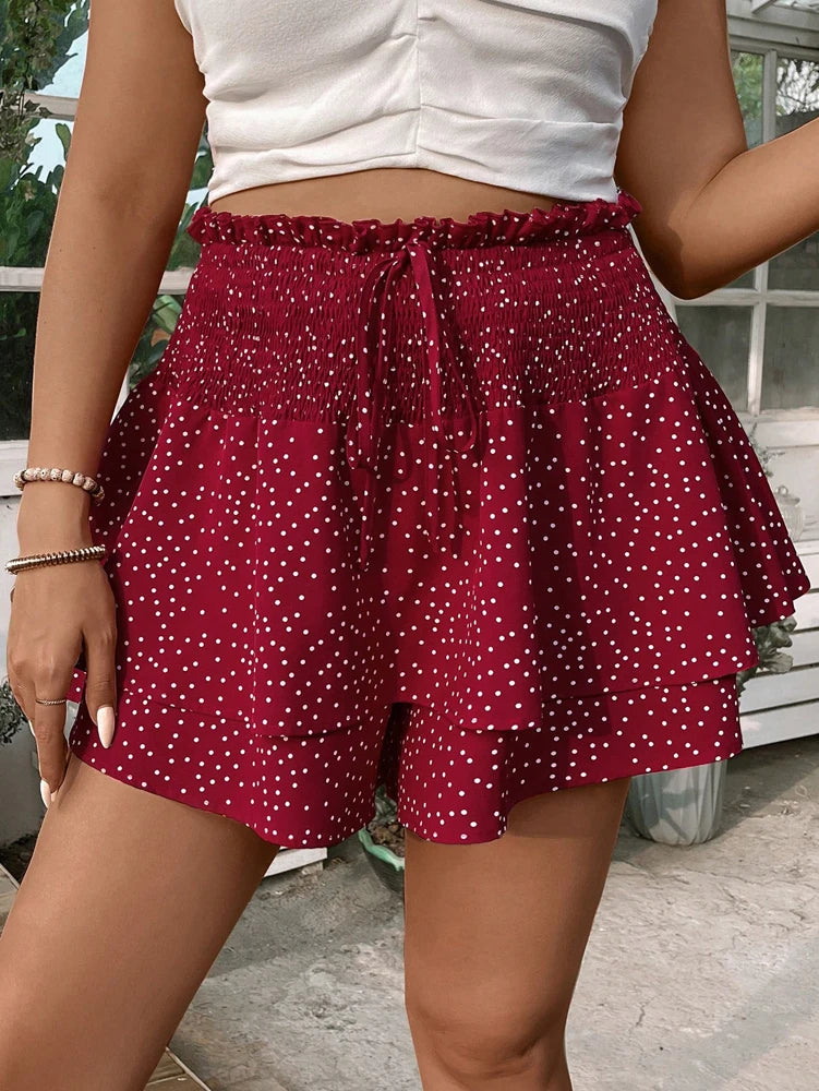 Plus Size 2025 Summer New Polka Dot Print