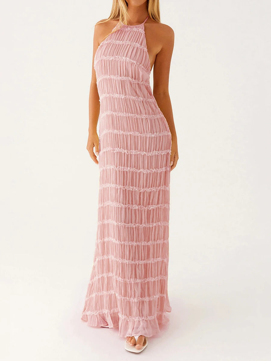 Women's Backless Summer Beach Long Dress – Women's Dress