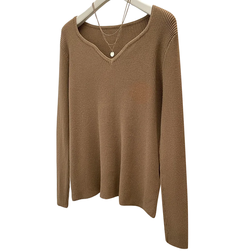 Plus Size Pullover Knitted Warm Sweater Top