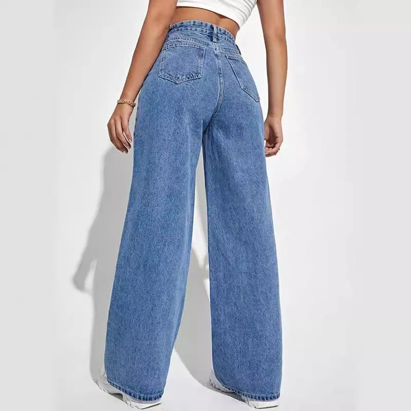 Leg straight jeans slimming all-match
