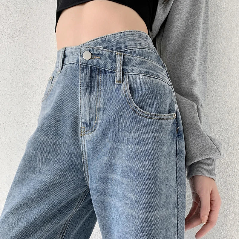 Jeans High Waist Woman Trousers