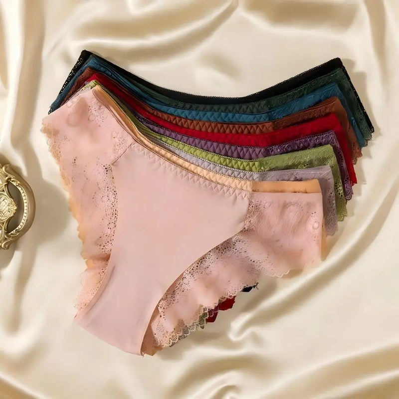 3PCS/Set  Panties Silk Satin