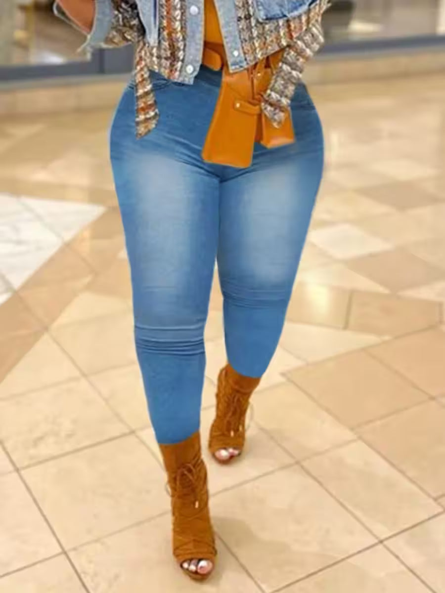 Plus Size Skin Fit Jeans Fly Street - Additional View 2