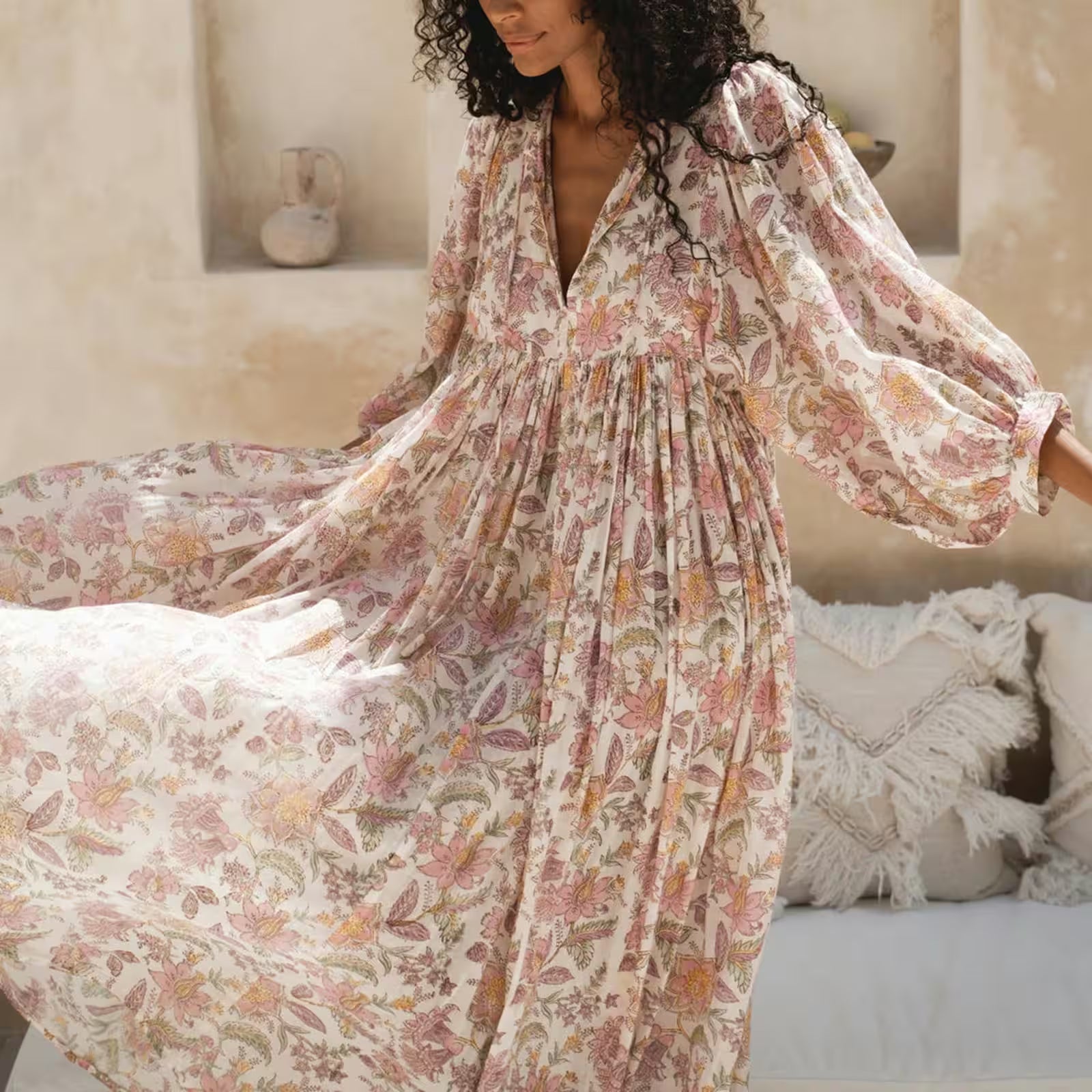 Floral Boho Maxi Dress