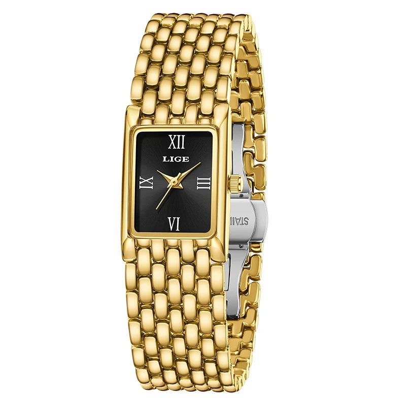 Watch Square Quartz Wristwatches Stainless Steel