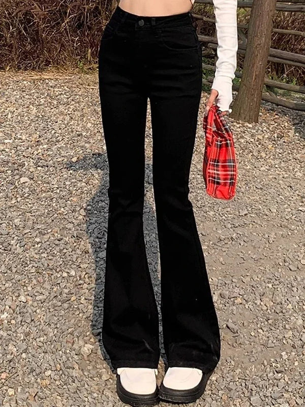Jeans Lady Slim Fit Denim Flare Pants