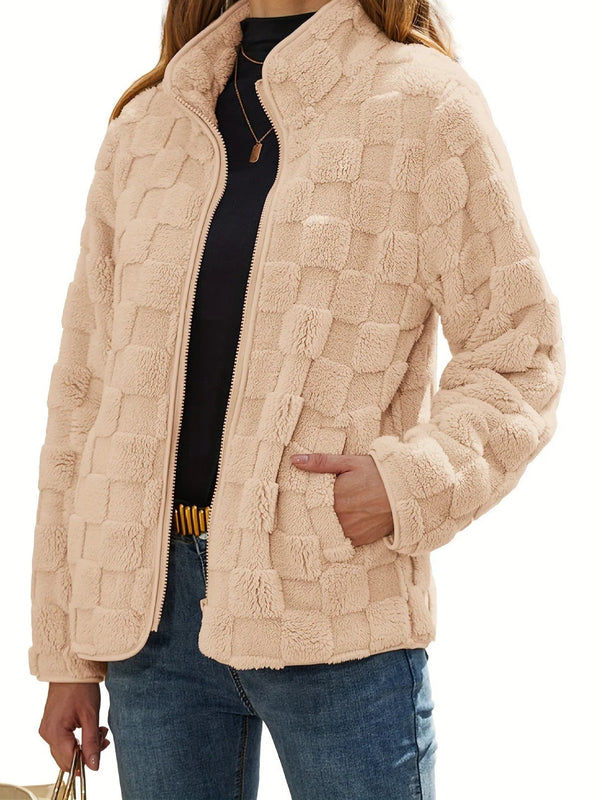 Coat Zipper Hairy Clothing