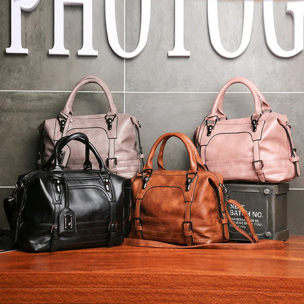 Leather Boston Shoulder Bags Luxury