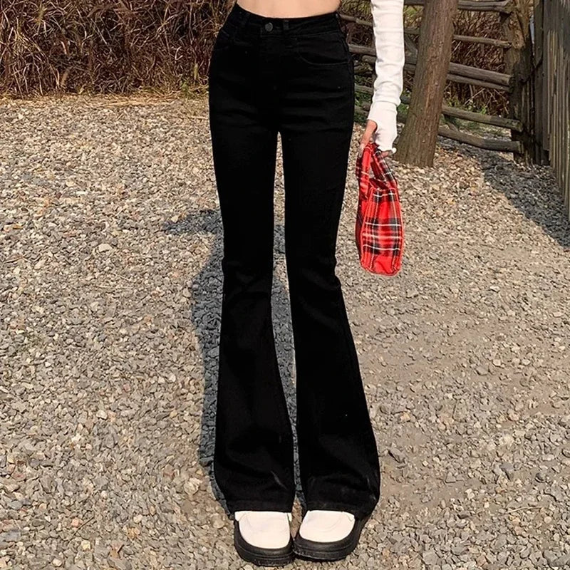 Jeans Lady Slim Fit Denim Flare Pants