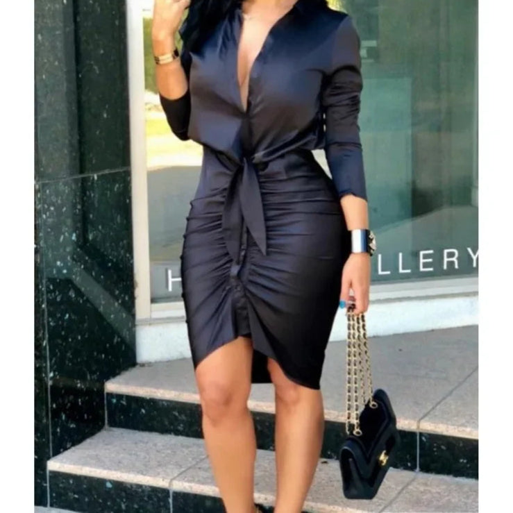 Dress Casual Solid Color Long Sleeved Versatile for All Seasons