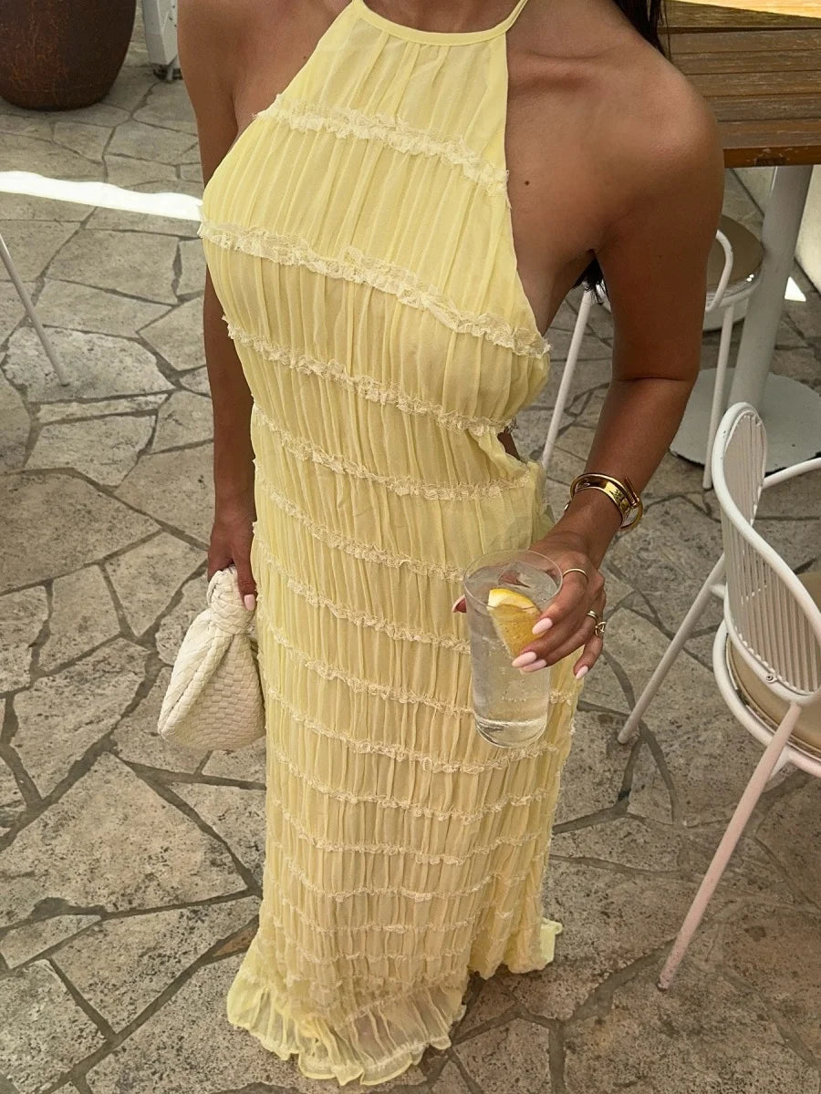 Women's Backless Summer Beach Long Dress – Women's Dress