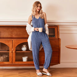 Spring Two Piece Set Floral Yarn Vest + Top
