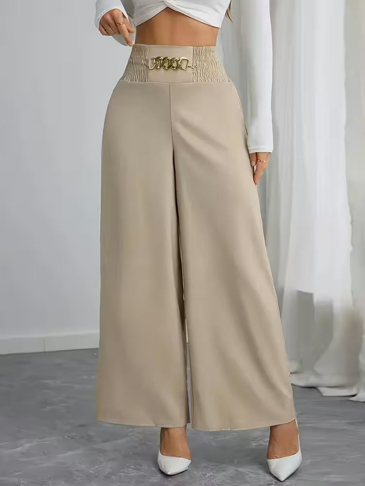 Bottoms - Plus Size Casual Wide Leg Pants