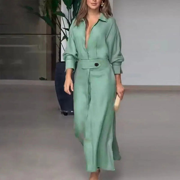 Dress Elegant V Neck Long Sleeve Casual Spring