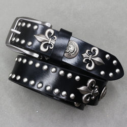 Nice Rivet Genuine Leather Belt Goth Style
