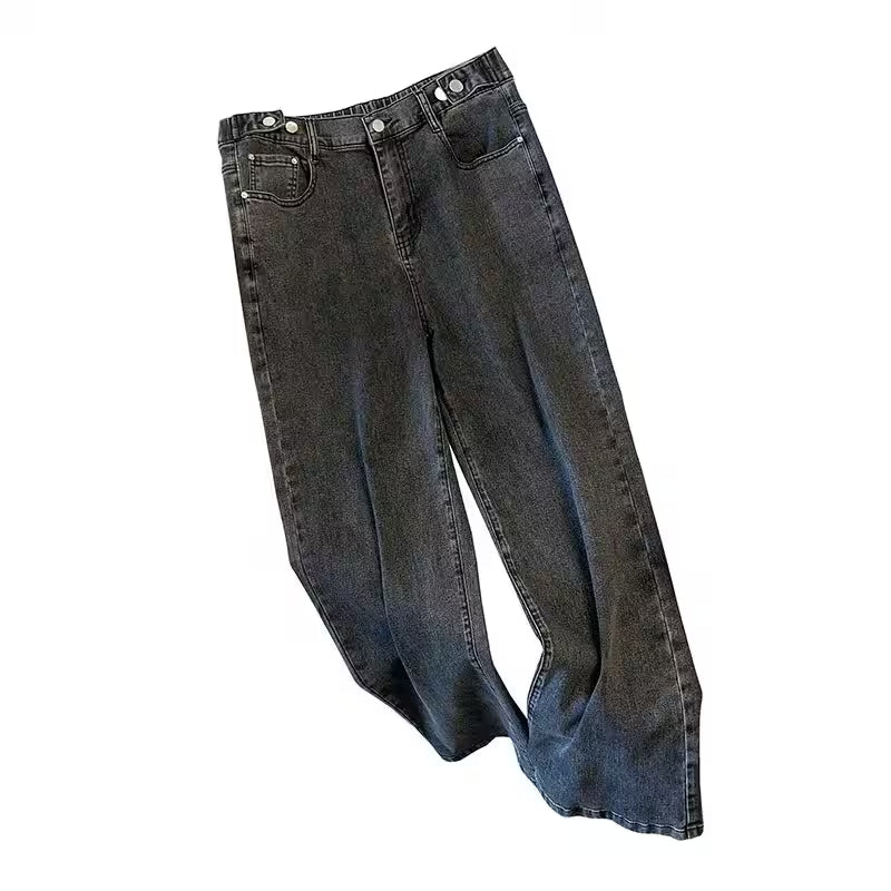 Plus Size Spring Jeans High Waisted Casual - Additional View 3