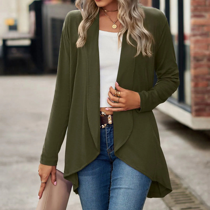 Plus Size Cardigan Lightweight Open Front Long Sleeve Sweater