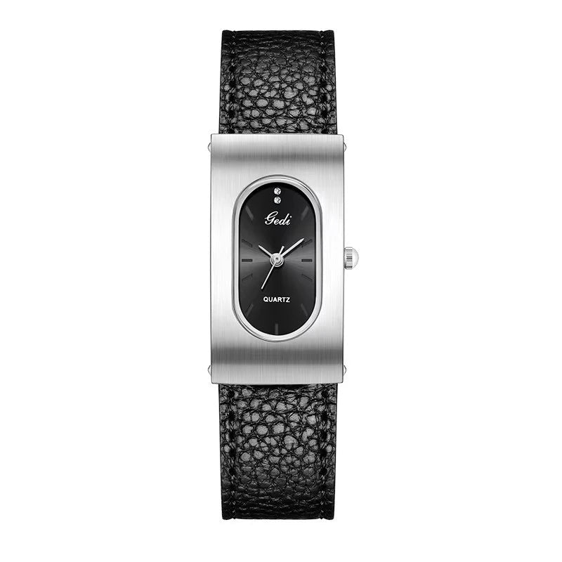 Fashion Gedi Top Brand Quartz Luxury Clock Rectangle