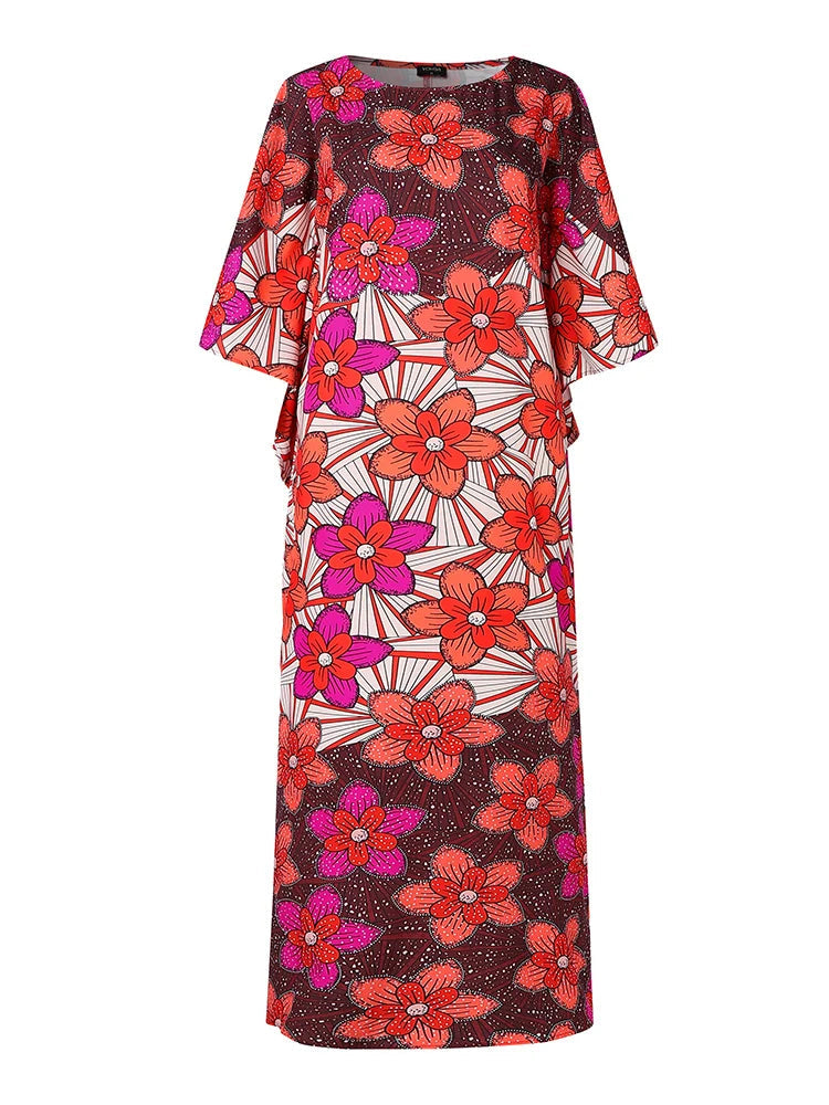 Party Maxi Dress Bohemian Long 2025 Vintage Printed
