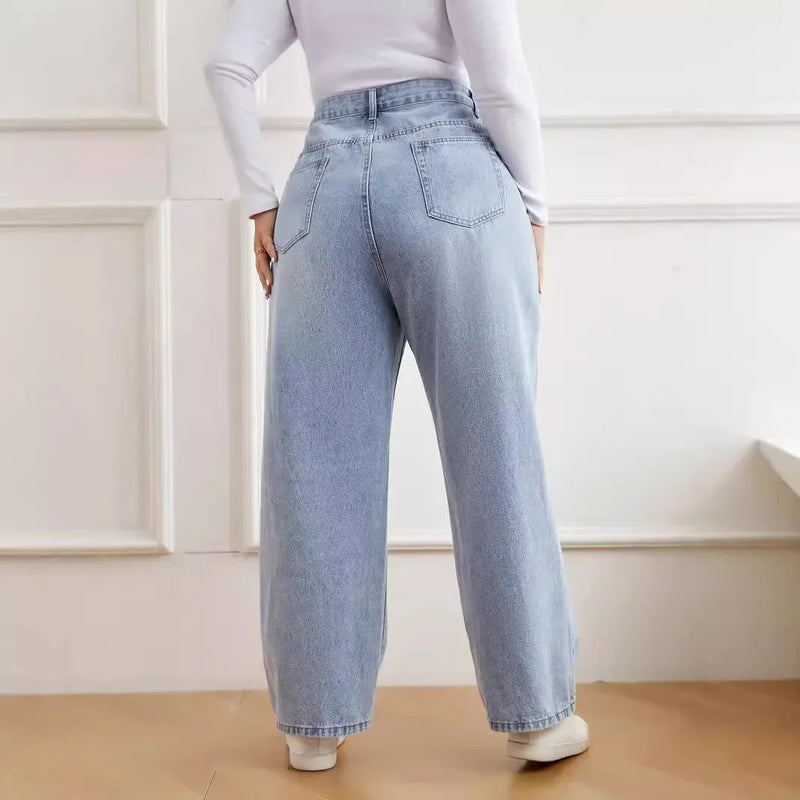 Plus Size Jeans Loose Fit Slimming Smooths