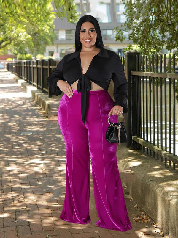 Plus Size Straight Casual Trousers Wholeale