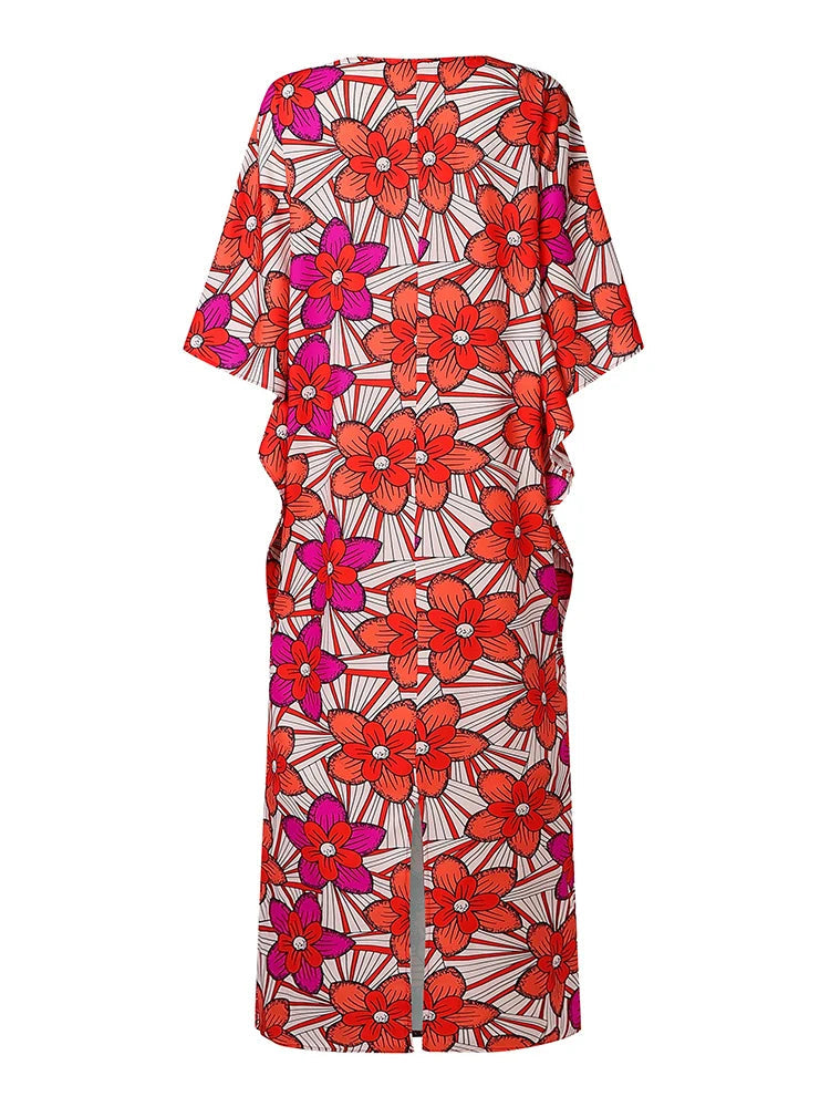 Party Maxi Dress Bohemian Long 2025 Vintage Printed