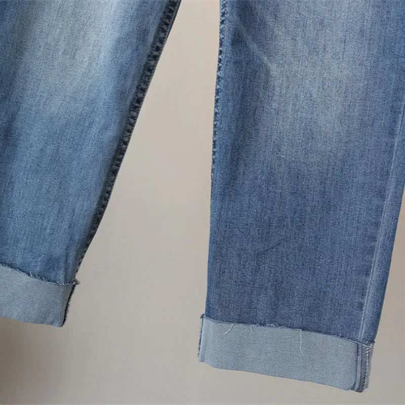 Straight Pants Crimping Casual Pants Plus Size 7xl