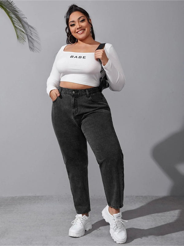 Plus Size Washing loose stretchy pant