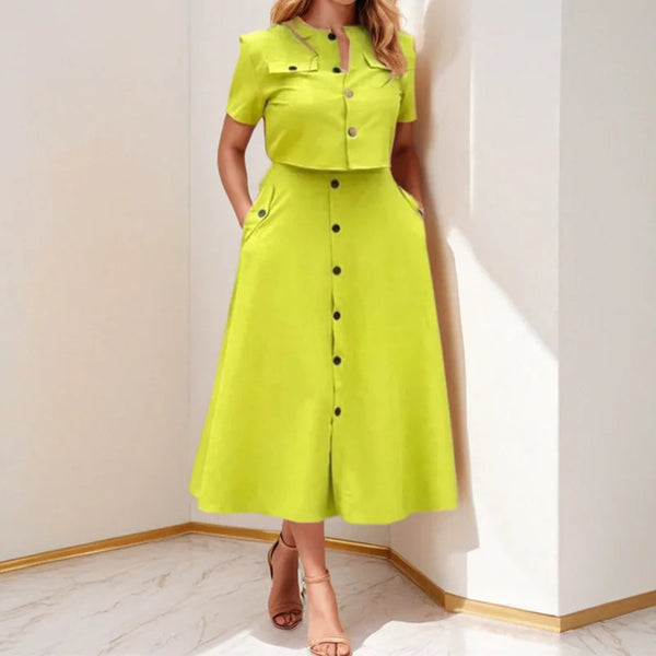 Spring Skirts Shirt Two-piece Set Elegant