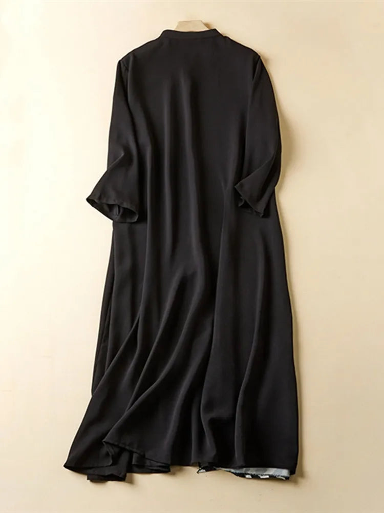 Plus Size spring Long Dress White Casual