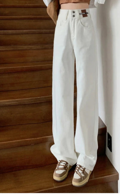 Jeans Slim Stretch Casual  Mom Wide Pants - Additional View 7