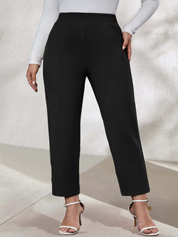 Plus size daily commuting knitted commuter leggings.