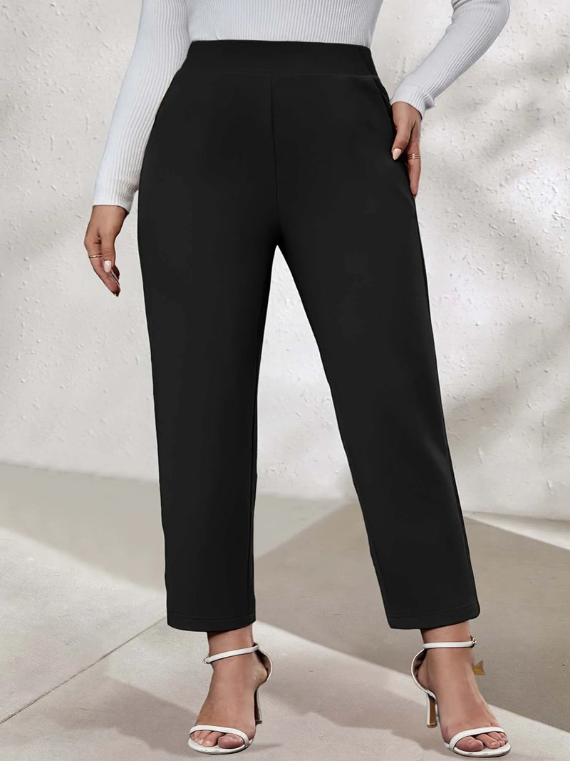 Plus size daily commuting knitted commuter leggings.