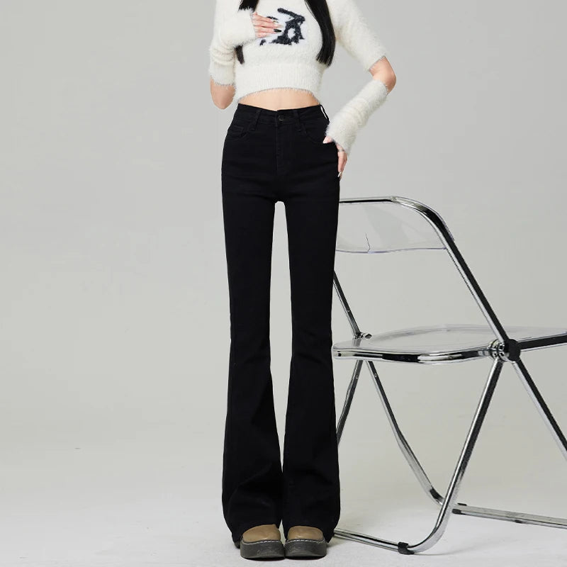 Flare Jeans Fashion Light Blue, Black