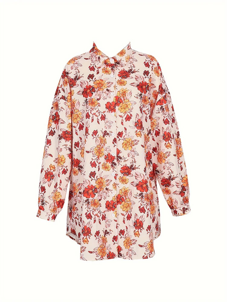 Plus Size Printed Shirt Fashion Best Choice for Spring