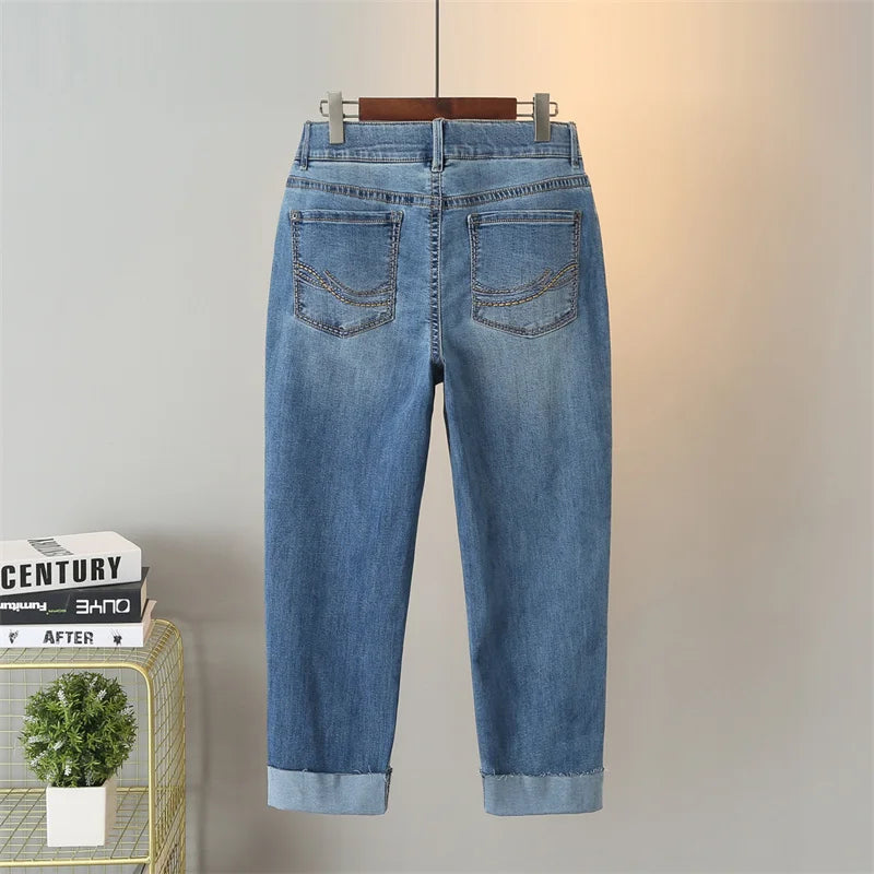 Straight Pants Crimping Casual Pants Plus Size 7xl