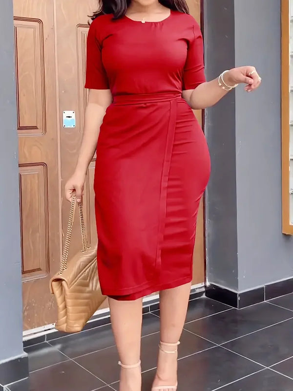 Dresses Elegant High Waist Party Autumn Clothing