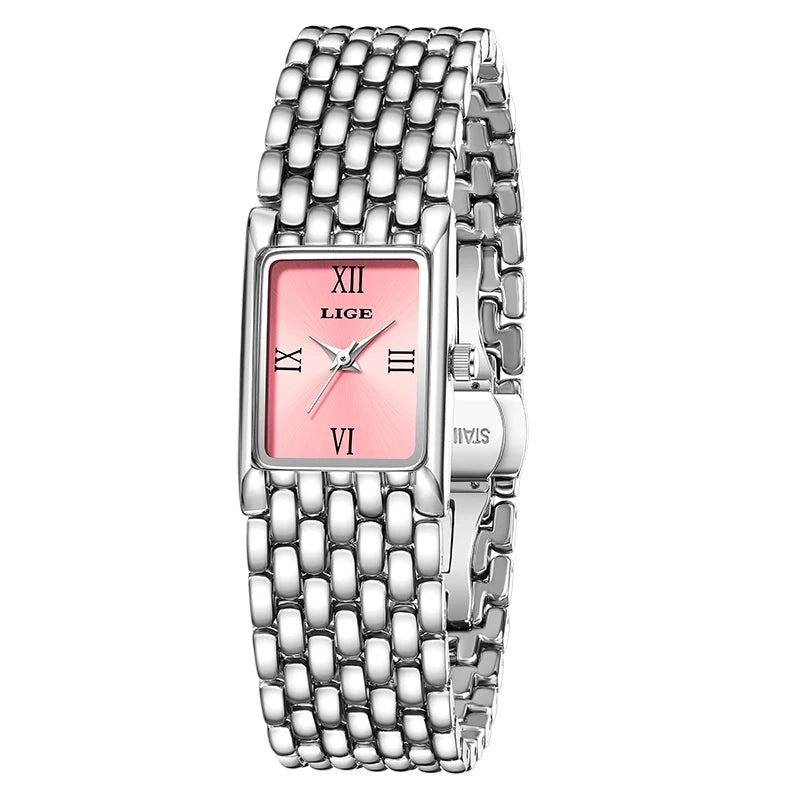 Watch quartz stainless steel strap luxury casual