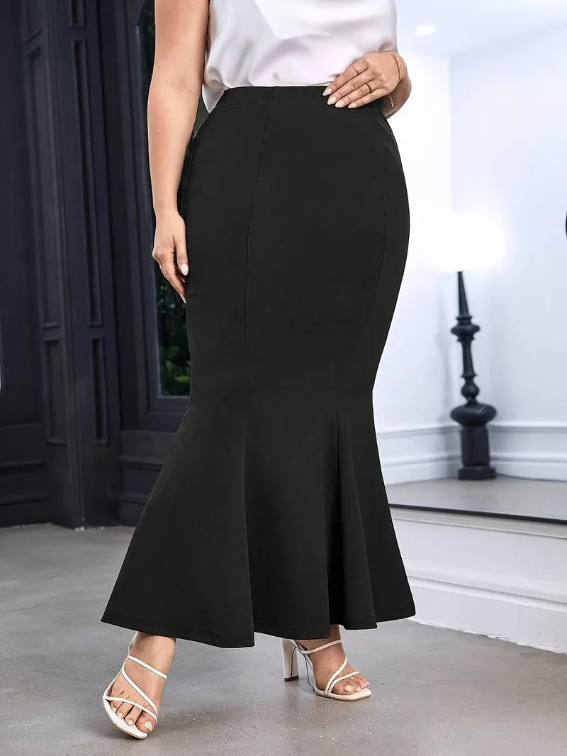 Plus Size High Waist Summer Fishtail Long Skirts