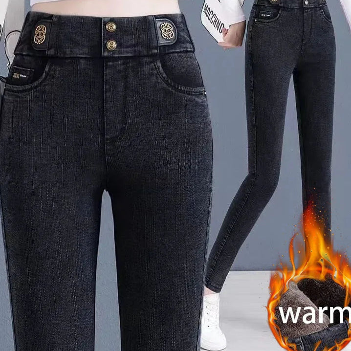 Dresses - Winter Warm Skinny Vintage Pencil Jeans