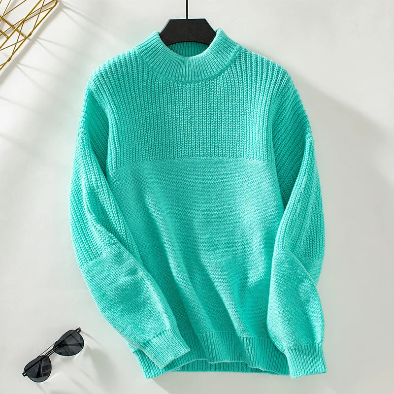 Sweater Half Turtleneck Pullover Casual