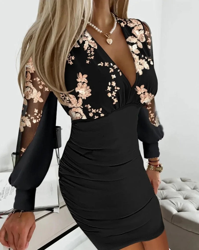 Shirt Slim Dress Elegant Spring Autumn Sexy Casual Party