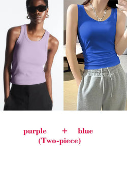 Tops Summer O Neck Tanks & Camis