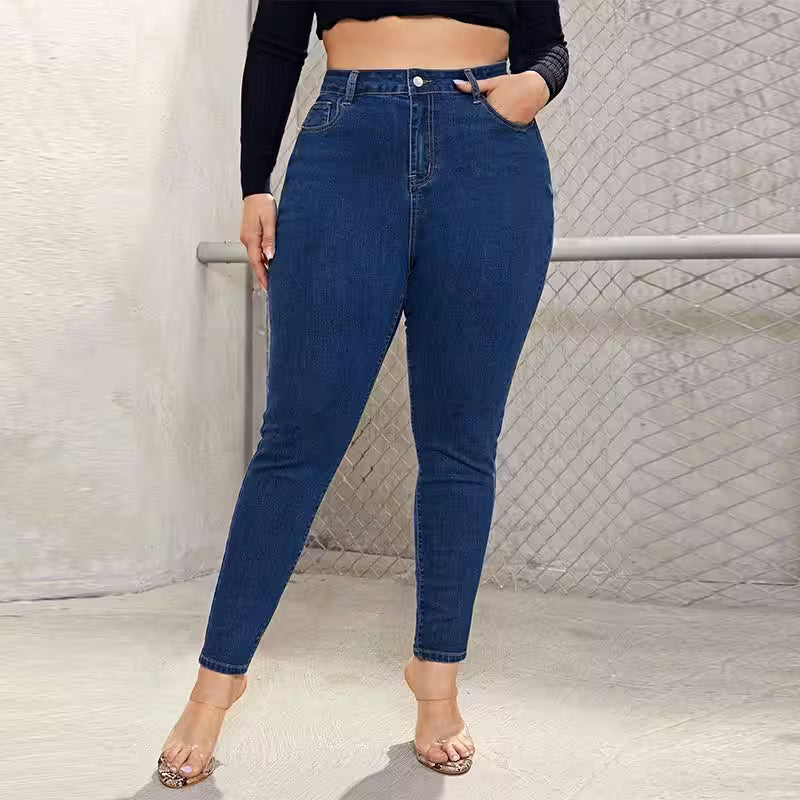 Plus Size Skinny Jeans High Waist Stretch - Additional View 7