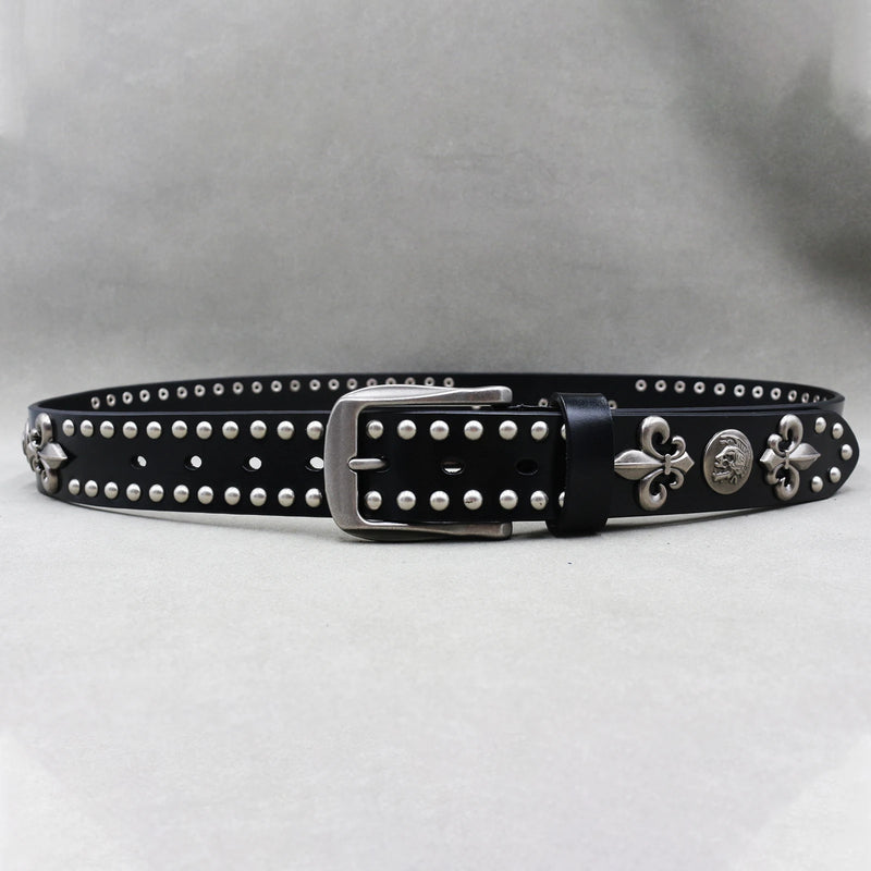 Nice Rivet Genuine Leather Belt Goth Style