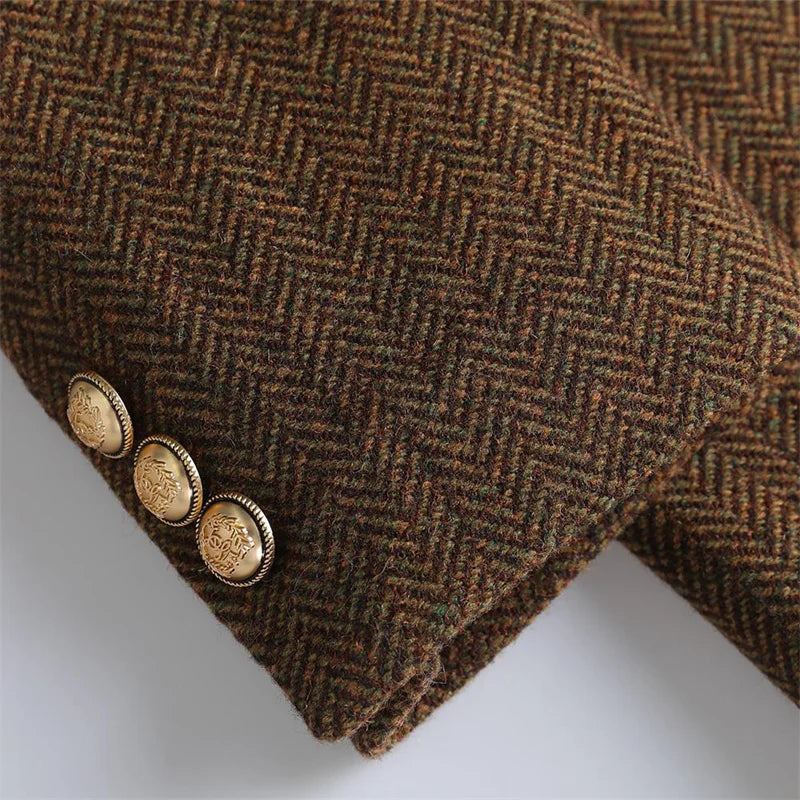 Coat Comes With Belt A Vintage Wool  Autumn And Winter