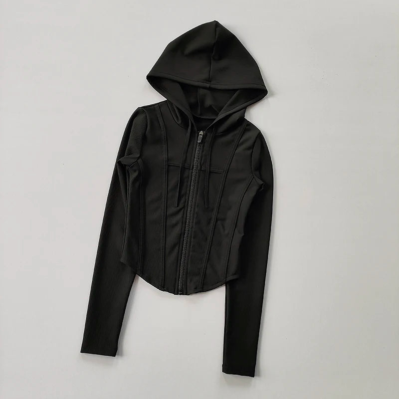 Fitness Coat Hooded Cardigan Sports